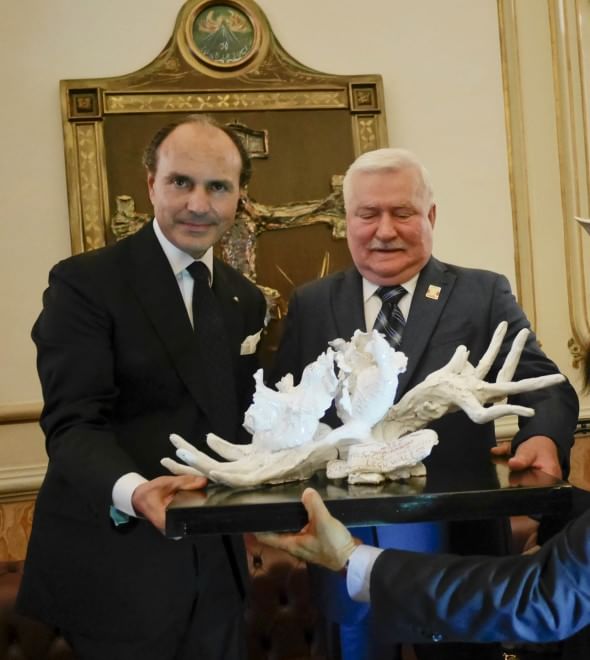 Il Presidente Famiglietti con Lech Wałęsa
